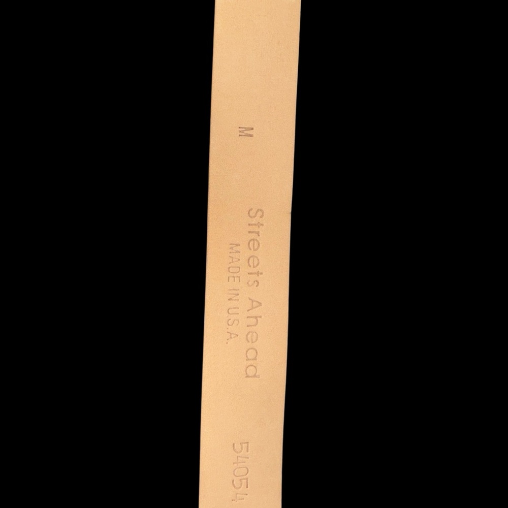 Vintage Streets Ahead Hair-on-hide White and Silver Leather Belt RARE - Picture 4 of 10